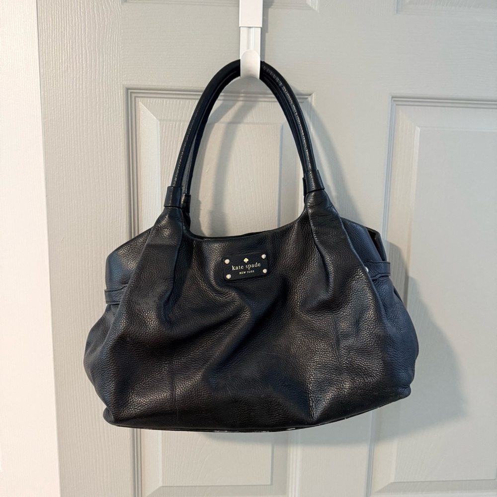 kate spade Black Pebbled Leather Shoulder Bag